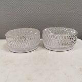 Two beautiful ceiling lights with crystal glass shades. Denmark 1980s