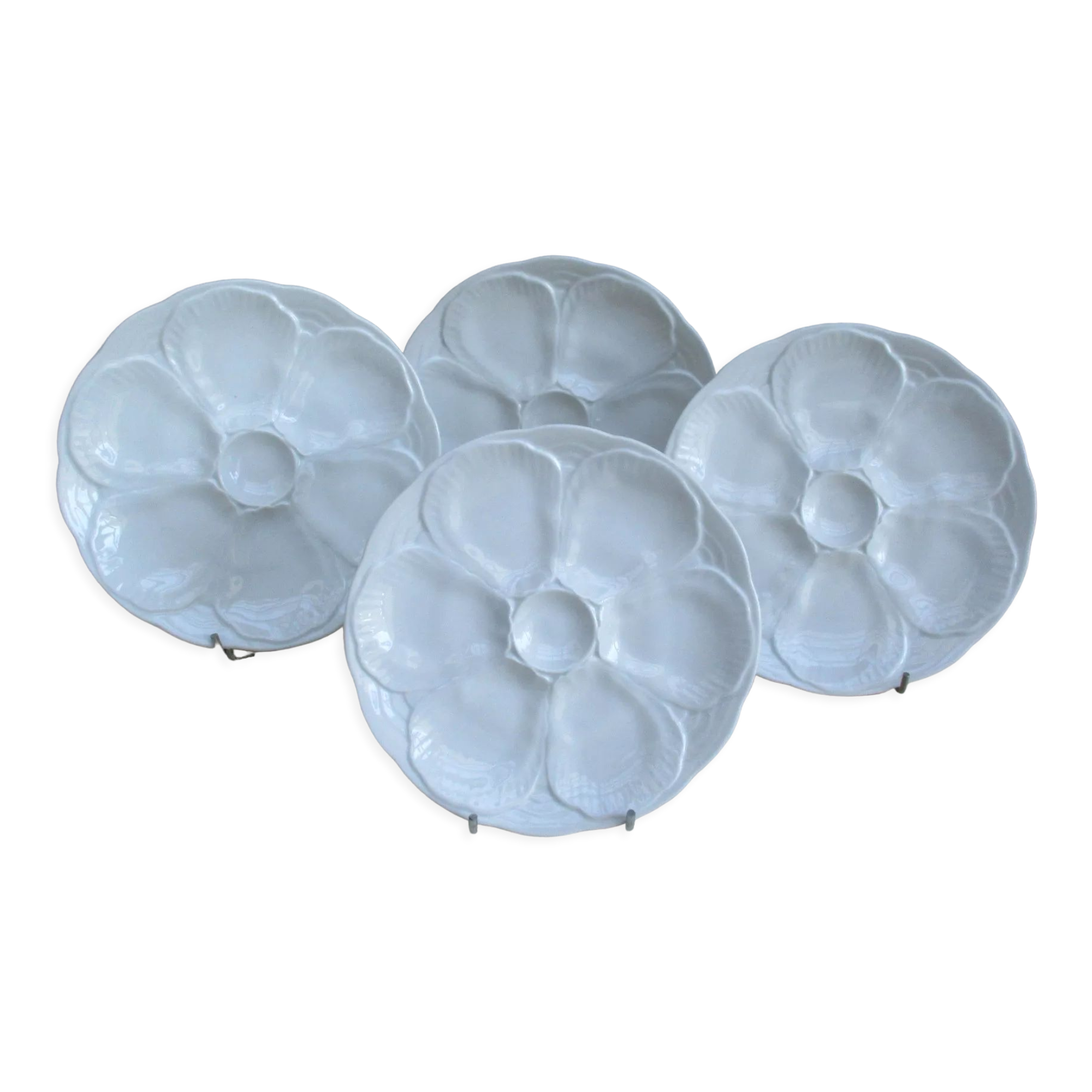 Porcelain oyster plate – set of 4
