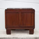 Art Deco bedside table, wood and marble deco nightstand, end of sofa, art deco