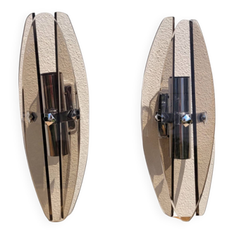 Pair of Veca Italy style wall lamps