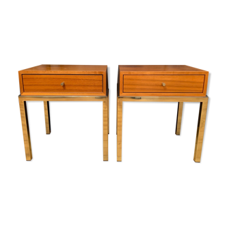 Paire de tables de chevet, italie, années 1970