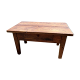 Rustic wooden coffee table with drawer