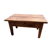 Rustic wooden coffee table with drawer