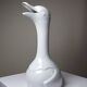 Vintage porcelain carafe from Limoges, white, model after Sandoz.