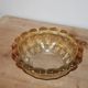 Large vintage iridescent amber glass bowl – Scalloped edge – Ø 23 cm