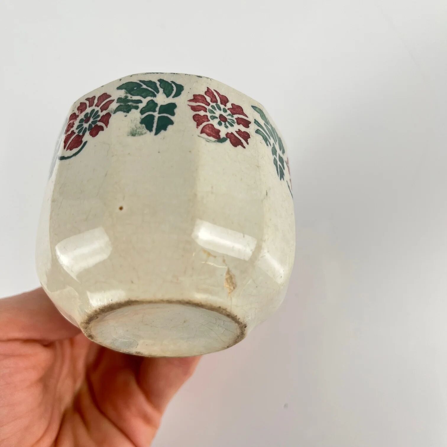 Antique ironstone cup for collection, late 19th - early 20th century.