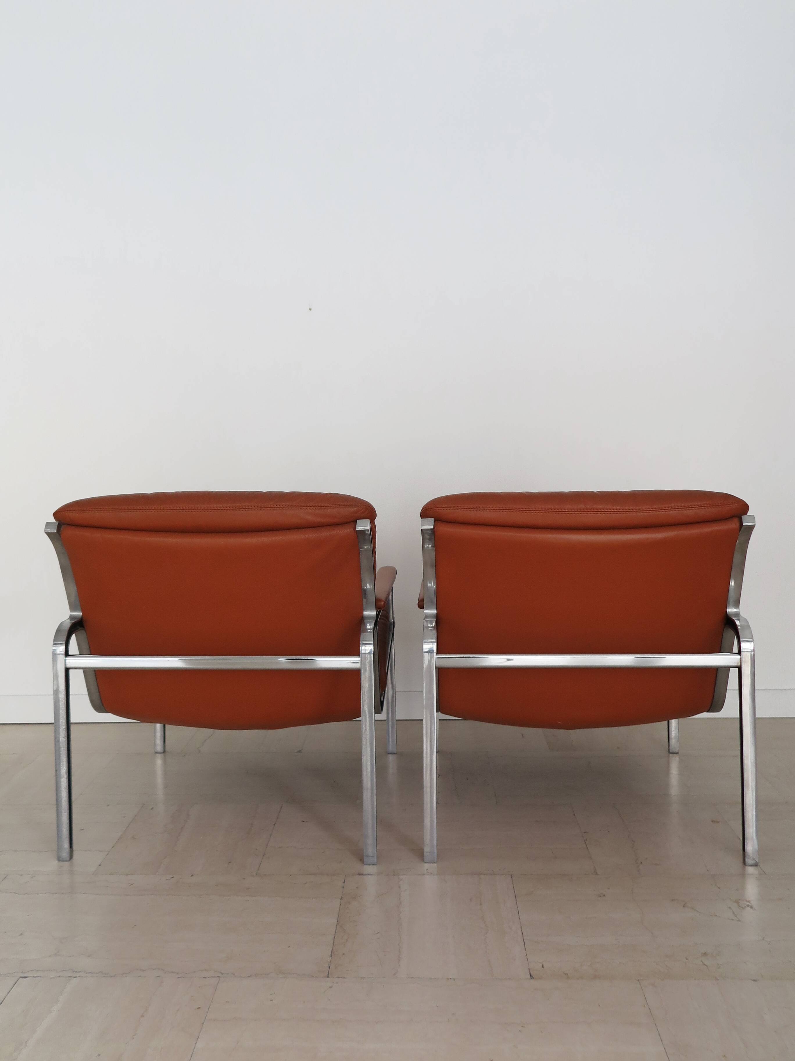 Andre Vandenbeuck for Strassle International armchairs model Aluline, Switzerland 1960s