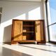 Striking Art Deco birch wood sideboard
