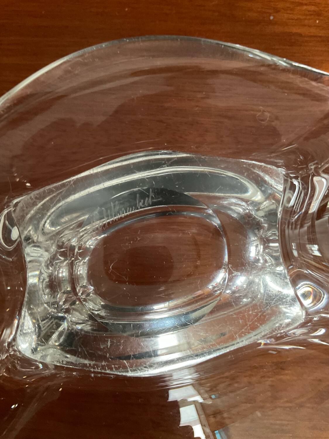 Vintage crystal Val St Lambert pocket duo