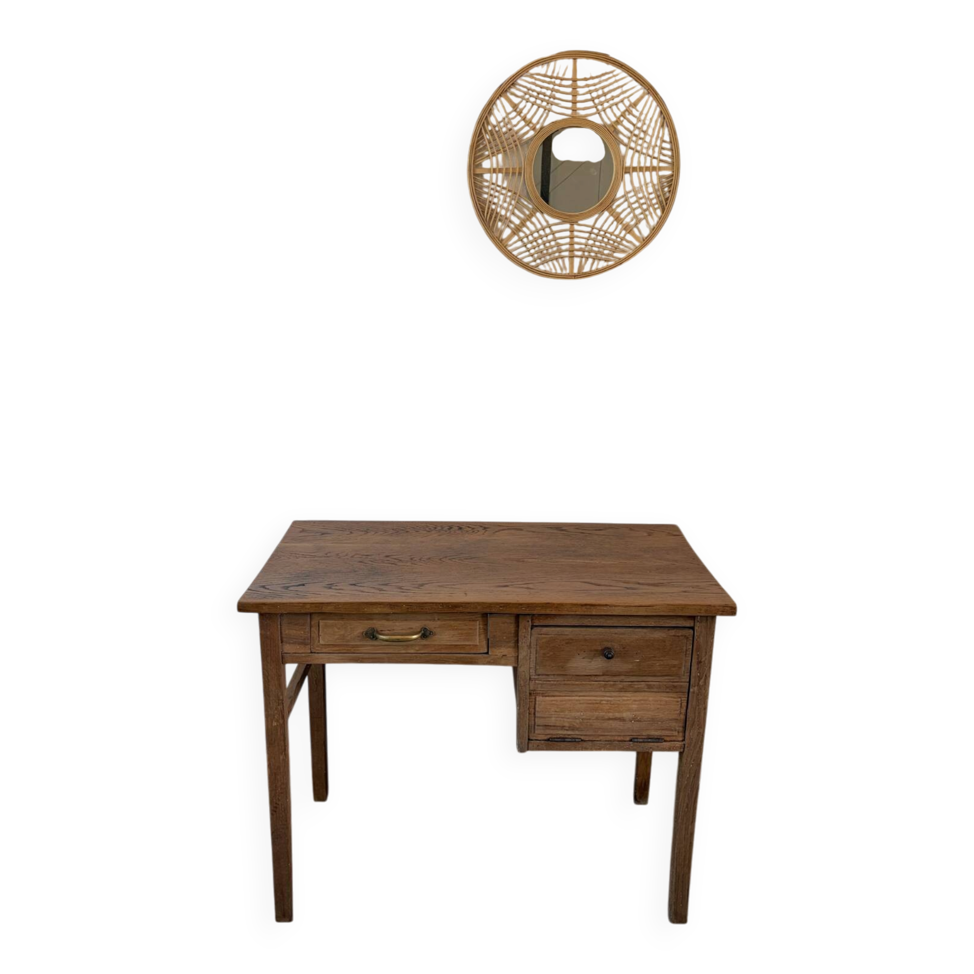 Charmant petit bureau vintage en chêne
