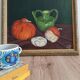 Still life painting signed jacqueline berteaux-dubuc - 1995