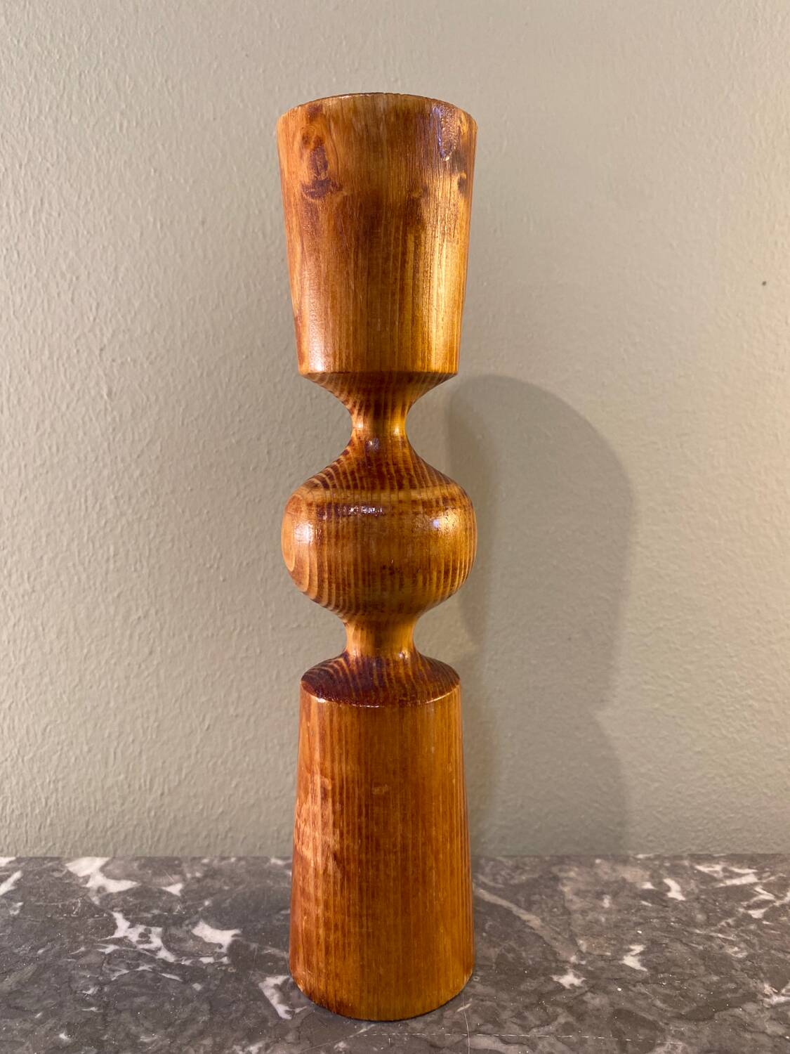 Wooden candle holder
