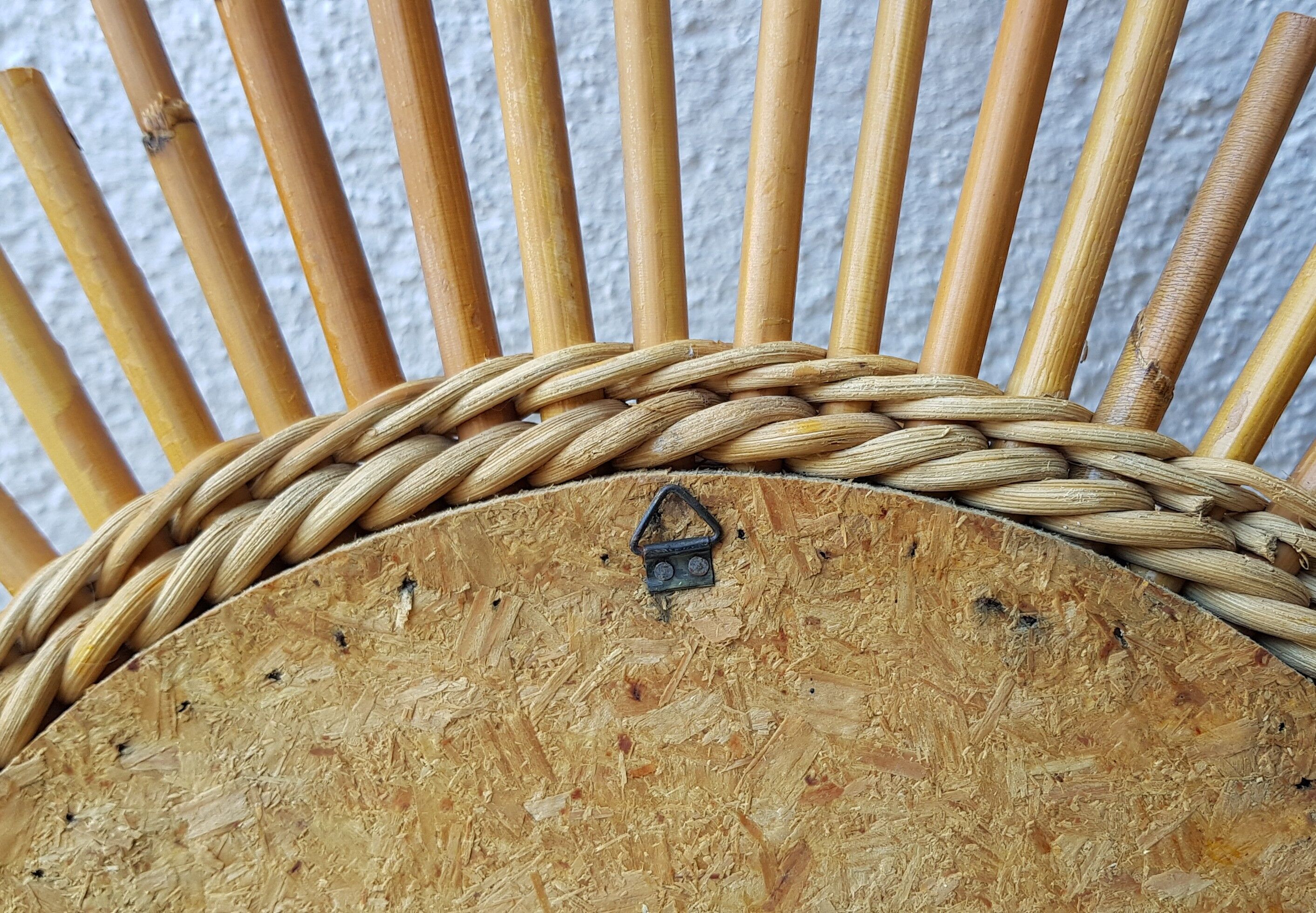 Rattan sun mirror 60 - 66x66xm