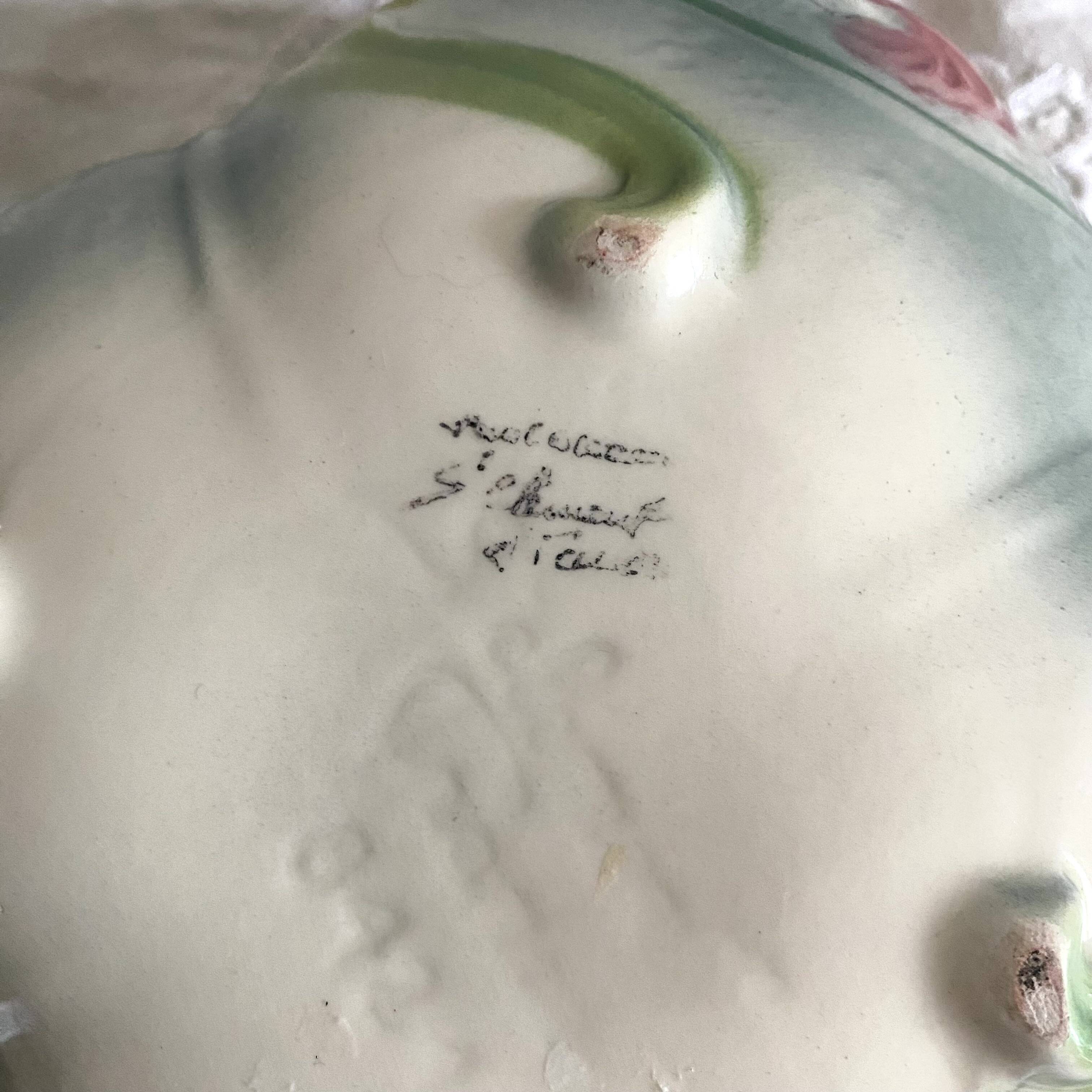 St Clément France Art Nouveau slip dish