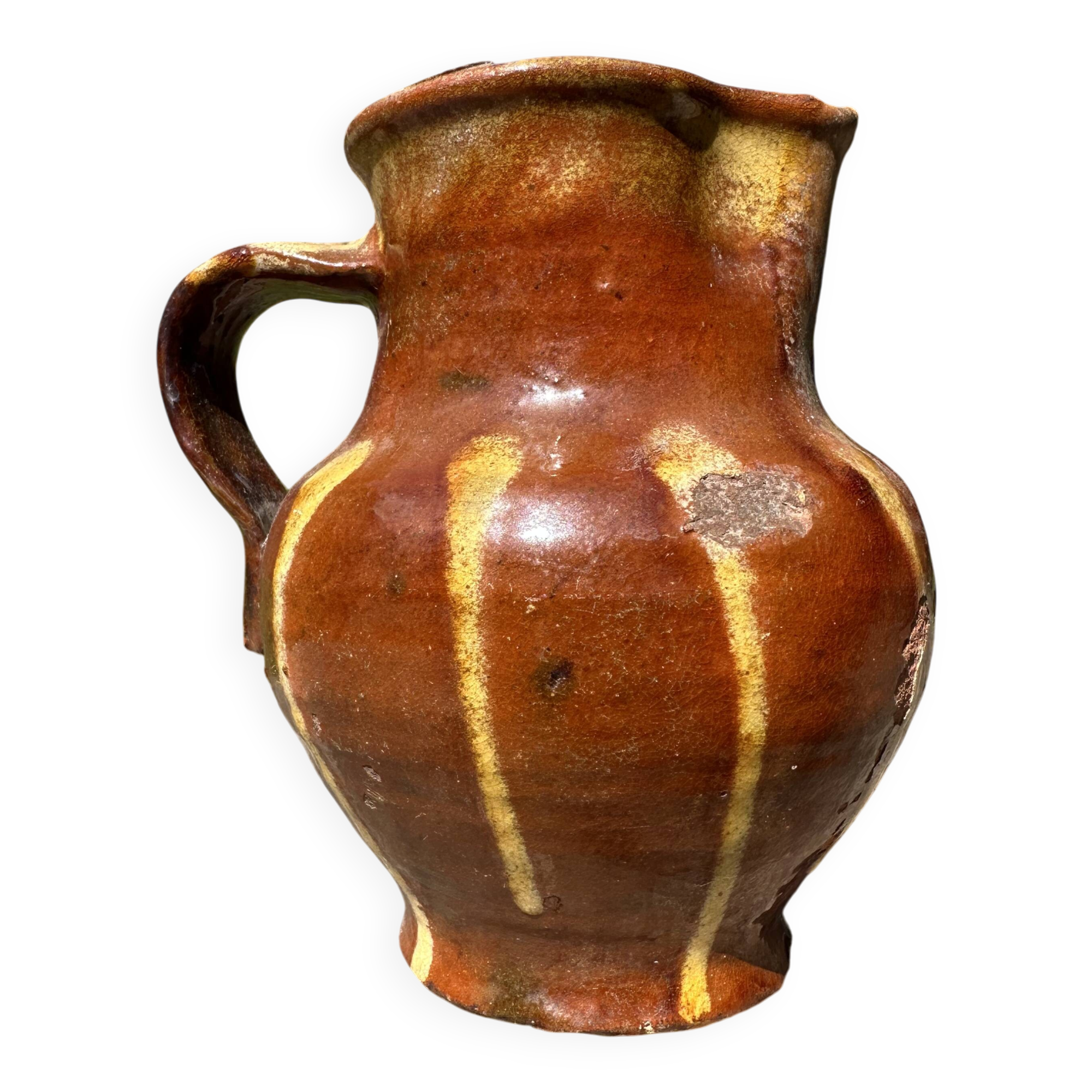 Ancient terracotta pitcher from the 19th century.