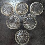 Lot 6 old digestive glasses 1940 TBE