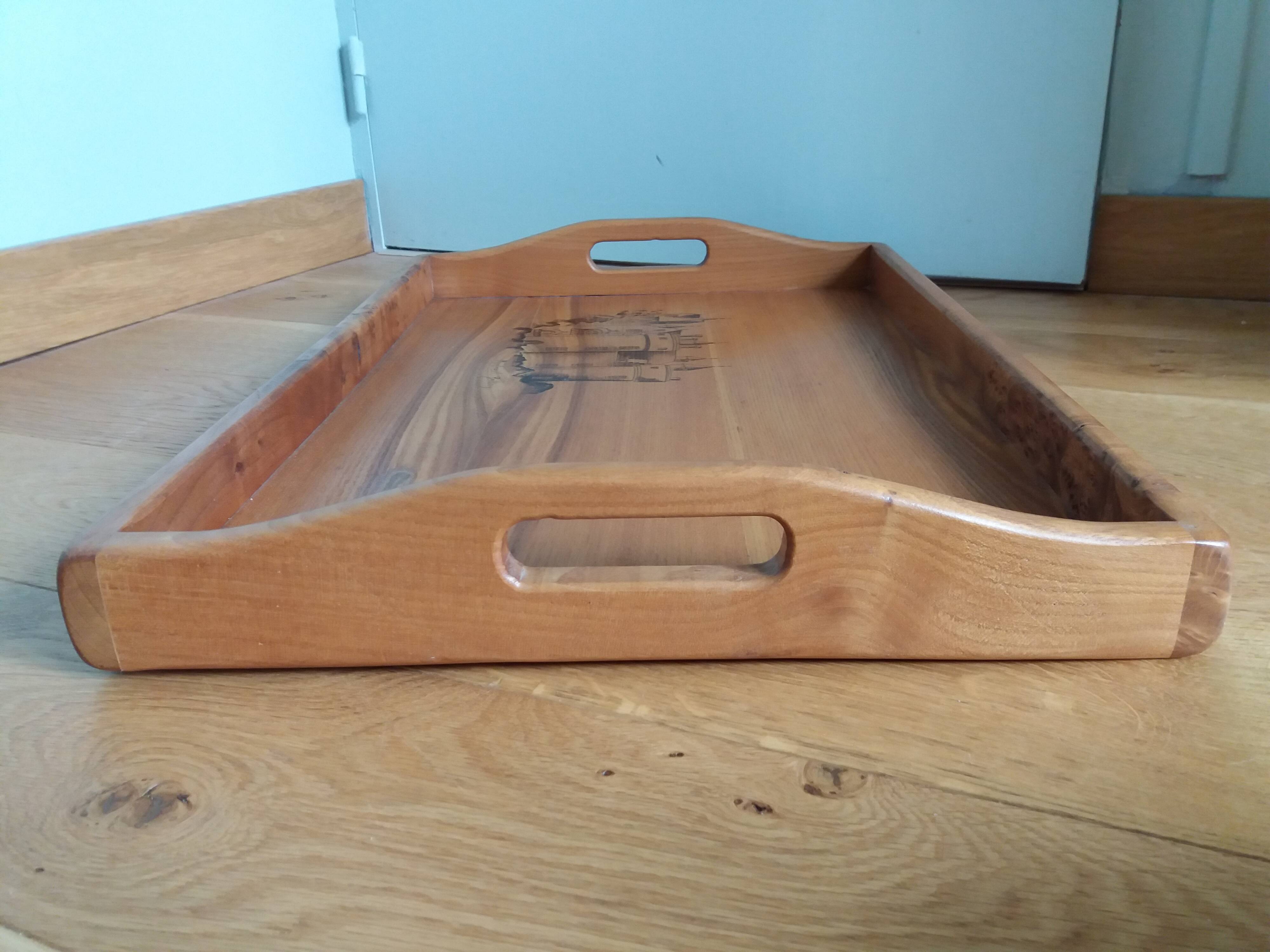 Scandinavian style wooden tray