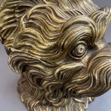 Pot à tabac en bronze en forme de tête de chien, vers 1900