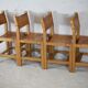 Ensemble de 4 chaises et table basse Maison Regain, France, circa 1970