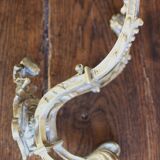 Patère laiton travaillé paire doubles crochets