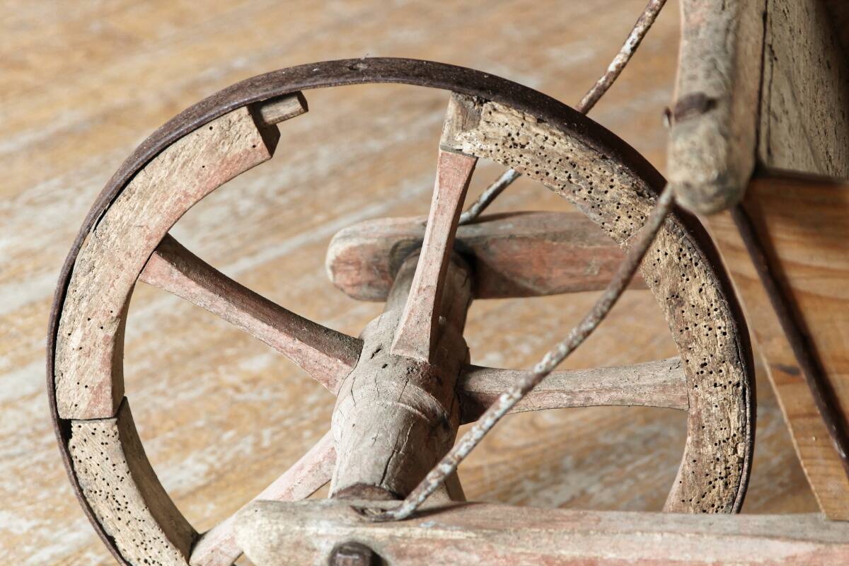 Antique wheelbarrow for children