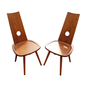 Pair of brutalist chairs