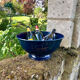 Large Nicolas Feuillatte Blue Champagne Ice Bucket Bowl, Signed