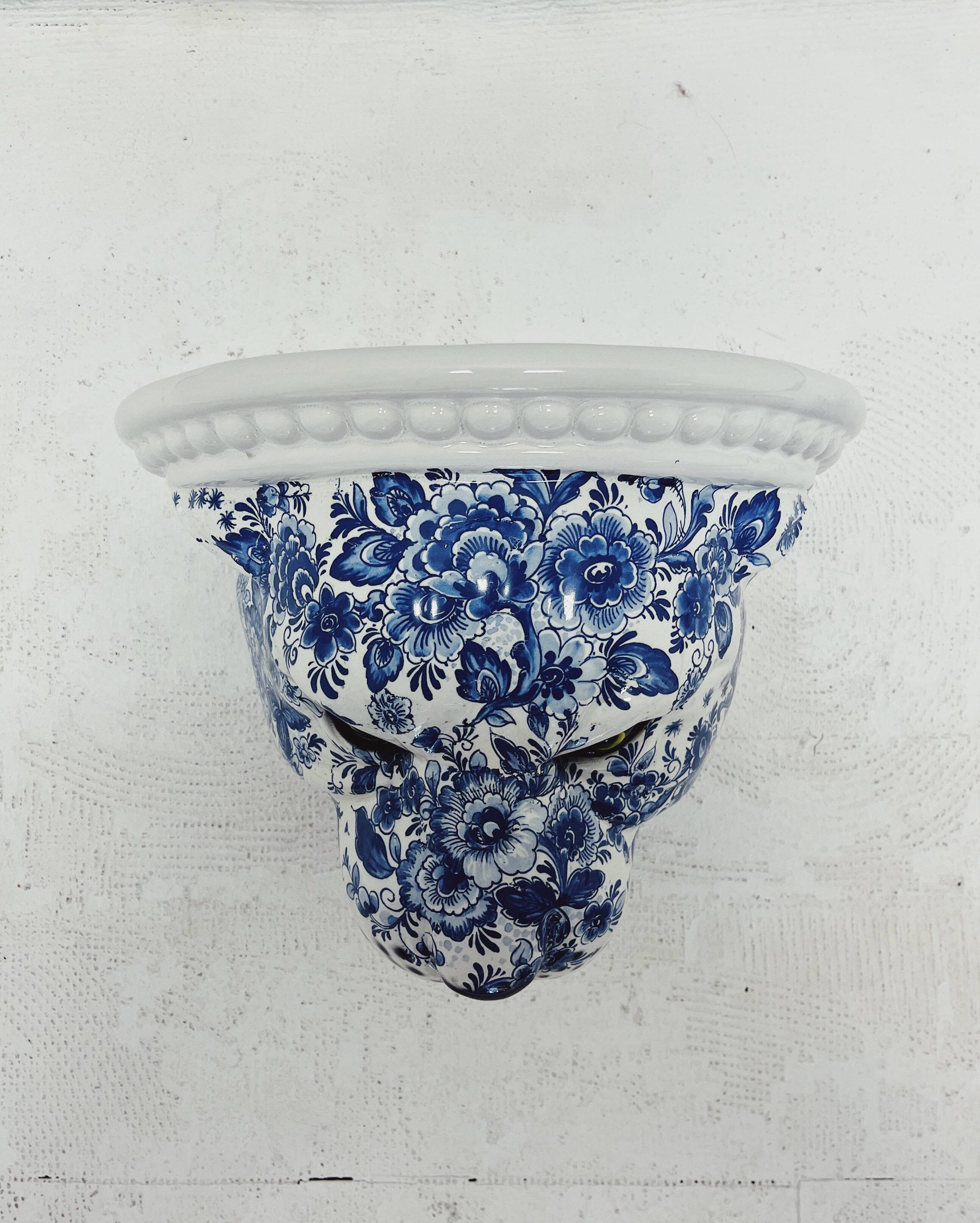 Panther Wall Shelve Ceramic Delft Blue