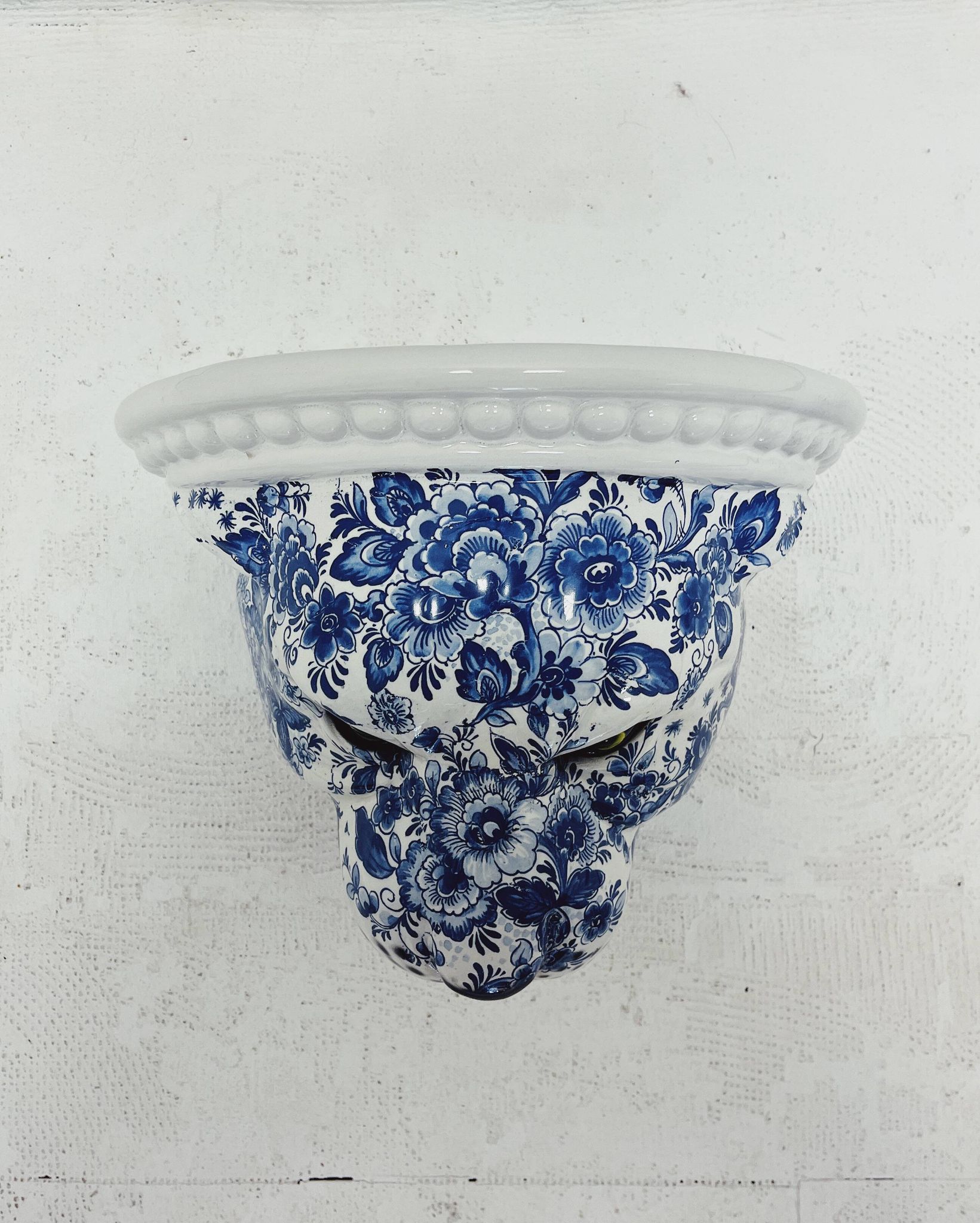 Étagère murale Panther en céramique bleu Delft