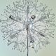 Sputnik floor lamp "Dandelion" designed by Gaetano Sciolari, lighting fixture vi