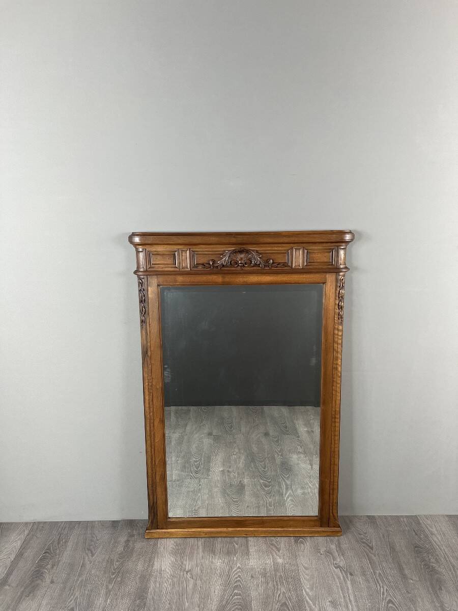 Carved wooden mirror, late 19th / early 20th century