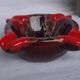 Vallauris Ashtray Signed – 1970s Ceramic – Organic Shape Red & Enamel