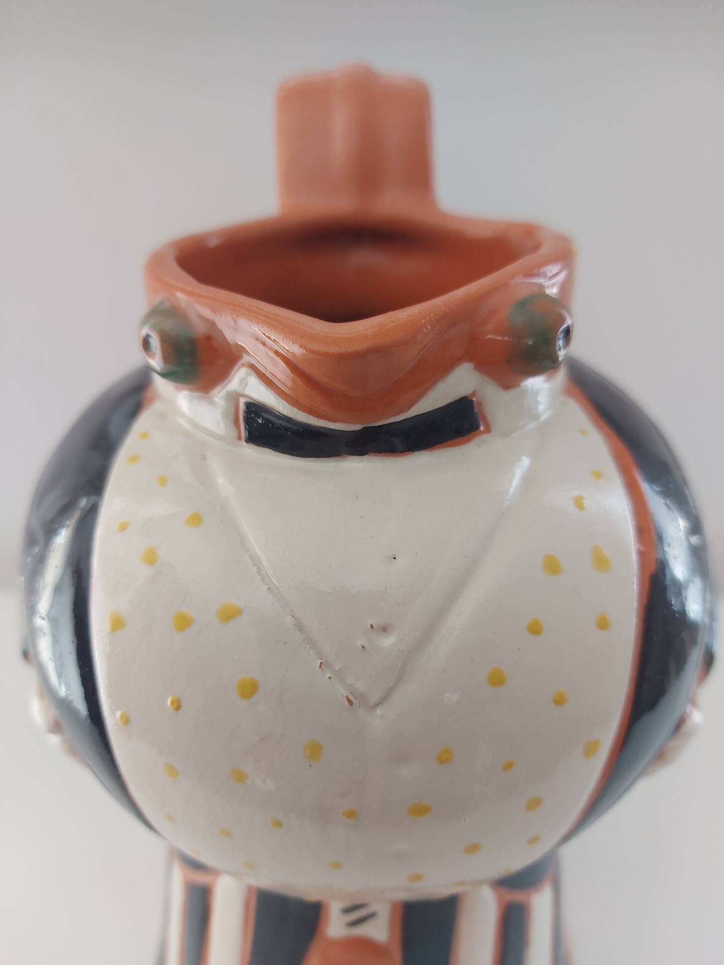 Vintage zoomorphic ceramic pitcher