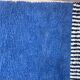 Traditional handmade Moroccan rug, blue, size 1.5/2.5 m.