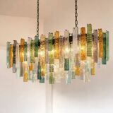 Luxury Italian Rectangular Listelli Murano Glass Chandelier – By Simoeng