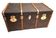 Antique vintage wooden travel trunk dating from the 1880s/1920s