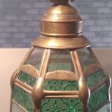 Beautiful glass and tin chandelier