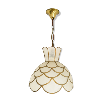 Suspension en nacre beige