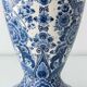 Monumental blue and white baluster vase from Delft, hand-painted, 1950s, Dutch.