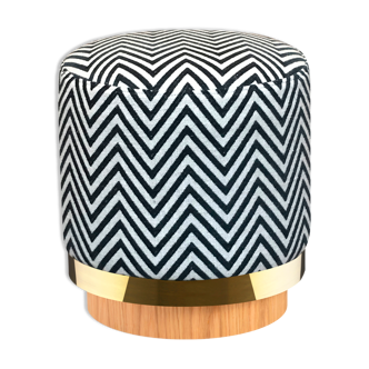 Stool zebra fabric