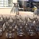 11 champagne glasses, 12 wine glasses and 12 crystal port glasses from Val st Lambert