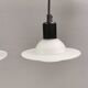 White glass UFO pendant lights by Design-Light, early 1990s Denmark