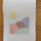 Embroidery on recycled paper