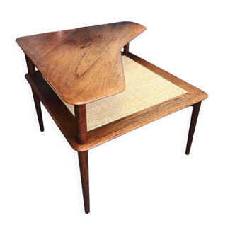 Minerva teak coffee table and canning by Peter Hdvidt