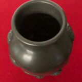 Vase guaranteed with chestnut decoration and leaves signed cortesi
