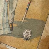 Old vintage wooden croquet game