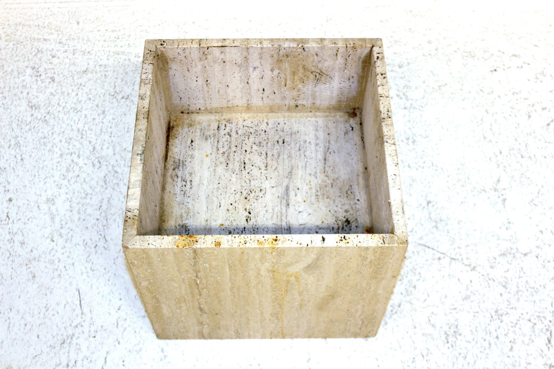 Travertine pot, Italy, 1970