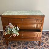 Dresser art deco top green veined marble