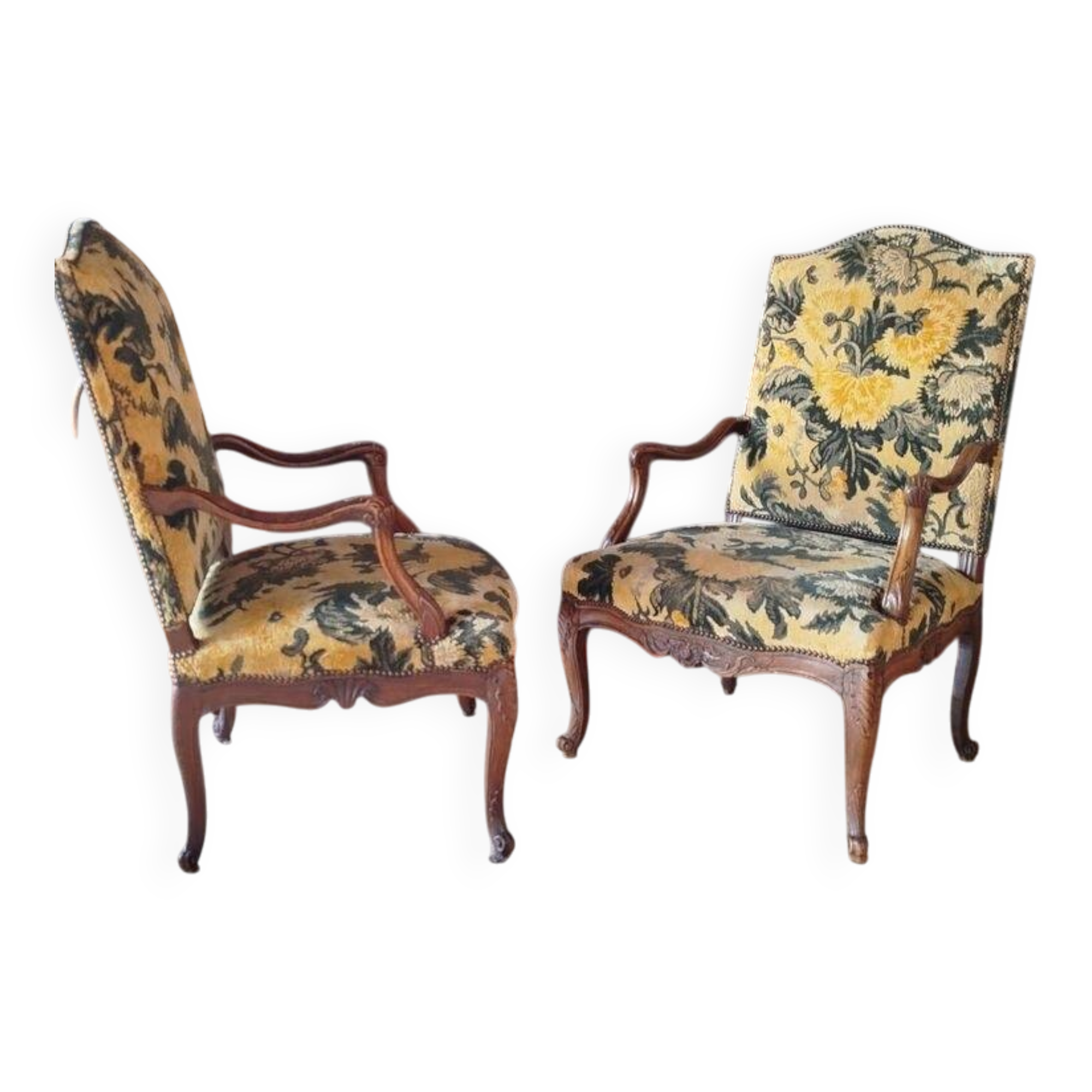 2 antique armchairs