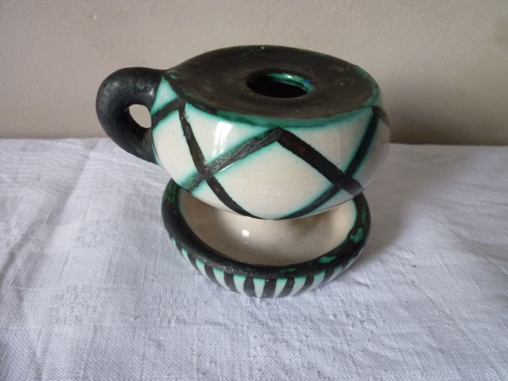 Ceramic candleholder
